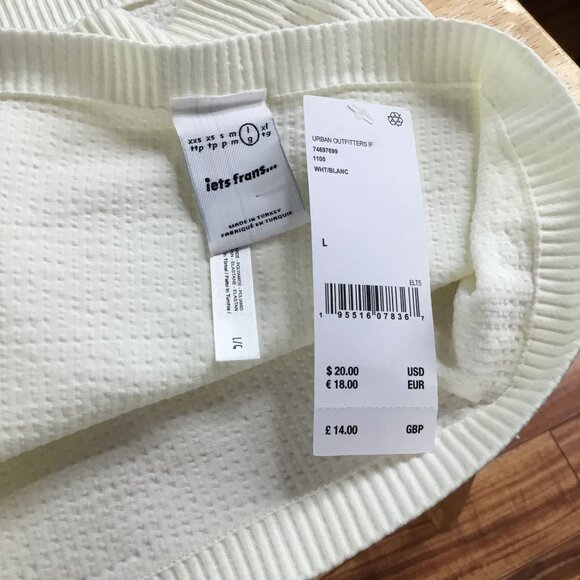 Urban Outfitters iets frans... Harriet Seamless Bandeau White L - Picture 5 of 5